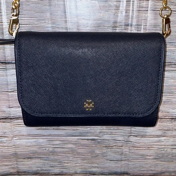 Tory Burch Navy Blue Flap Crossbody with Gold Hardware NWT - Picture 5 of 5